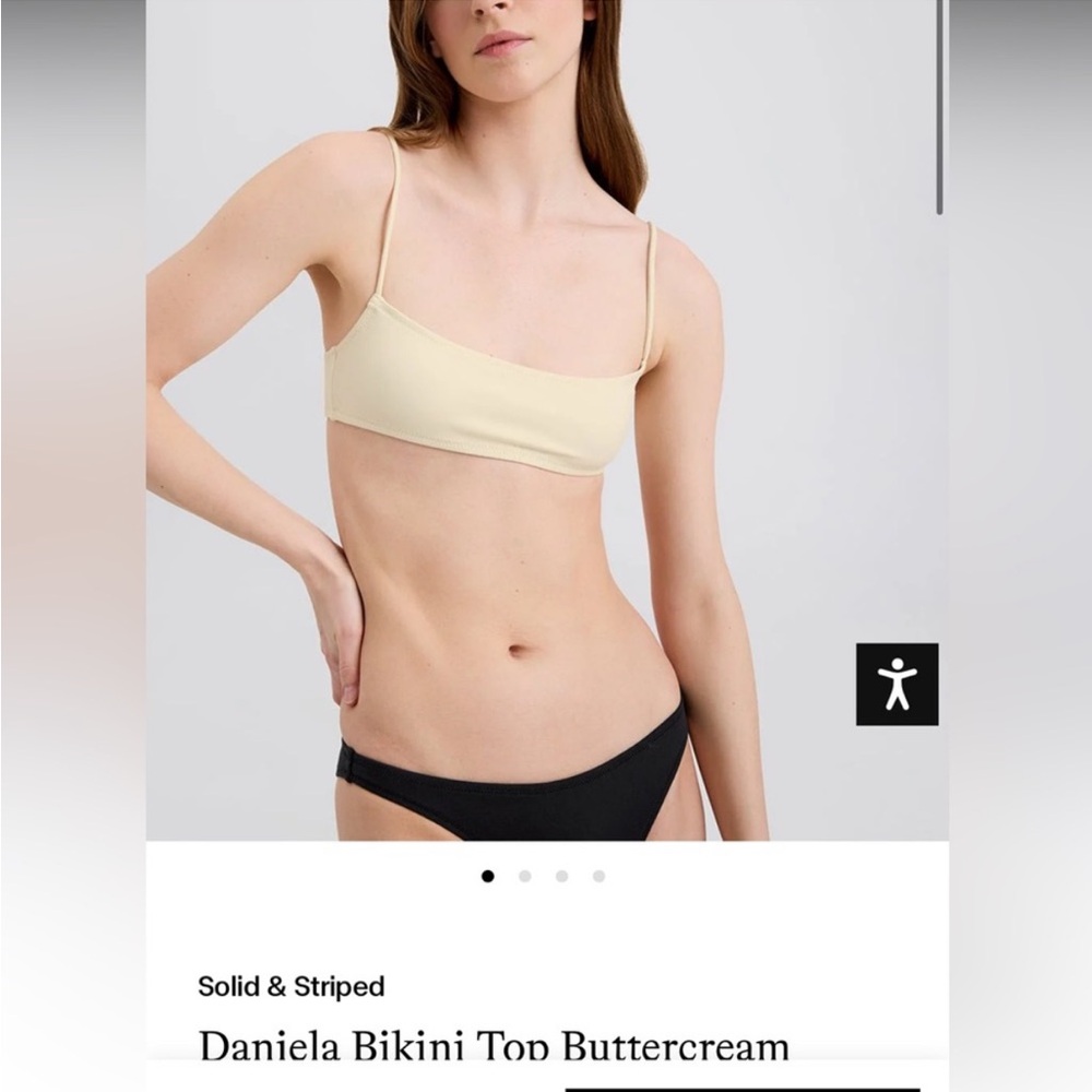 NWT Solid & Striped Daniela bikini top